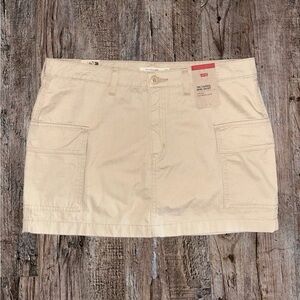 Levi's Khaki Cargo Mini Skirt